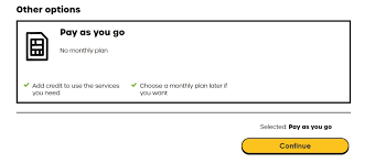 giffgaff 选择套餐